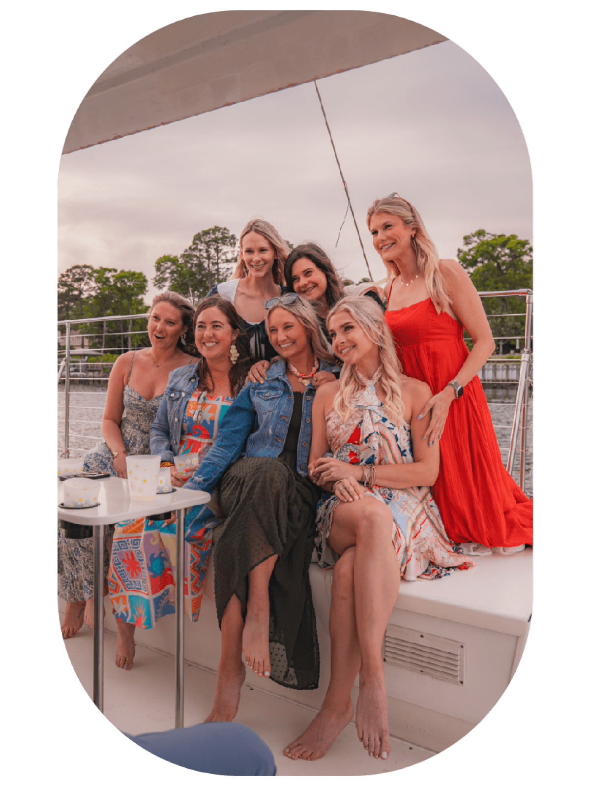 a group of people posing for the camera